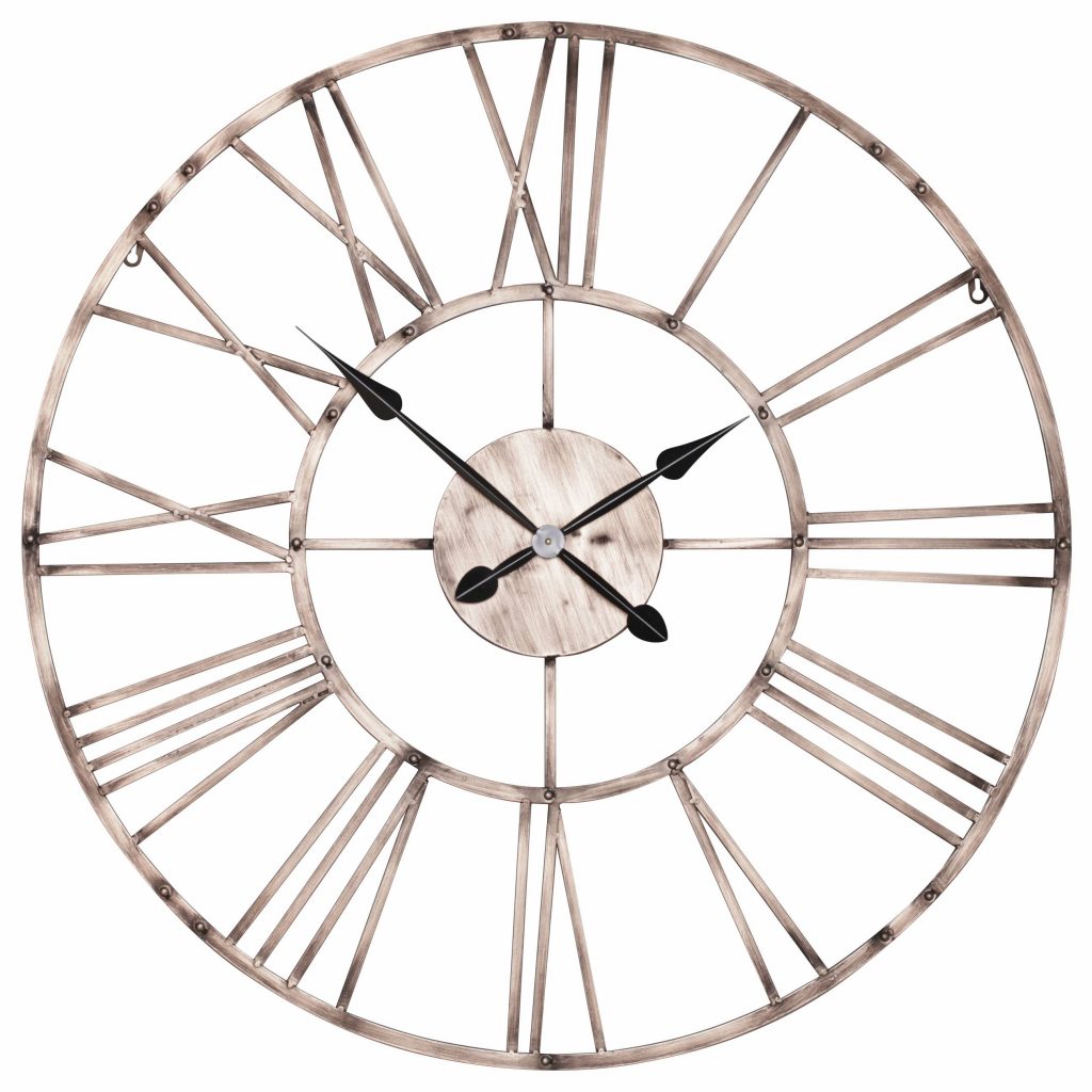 Vintage Copper Effect 92cm Wall Clock Maison Reproductions