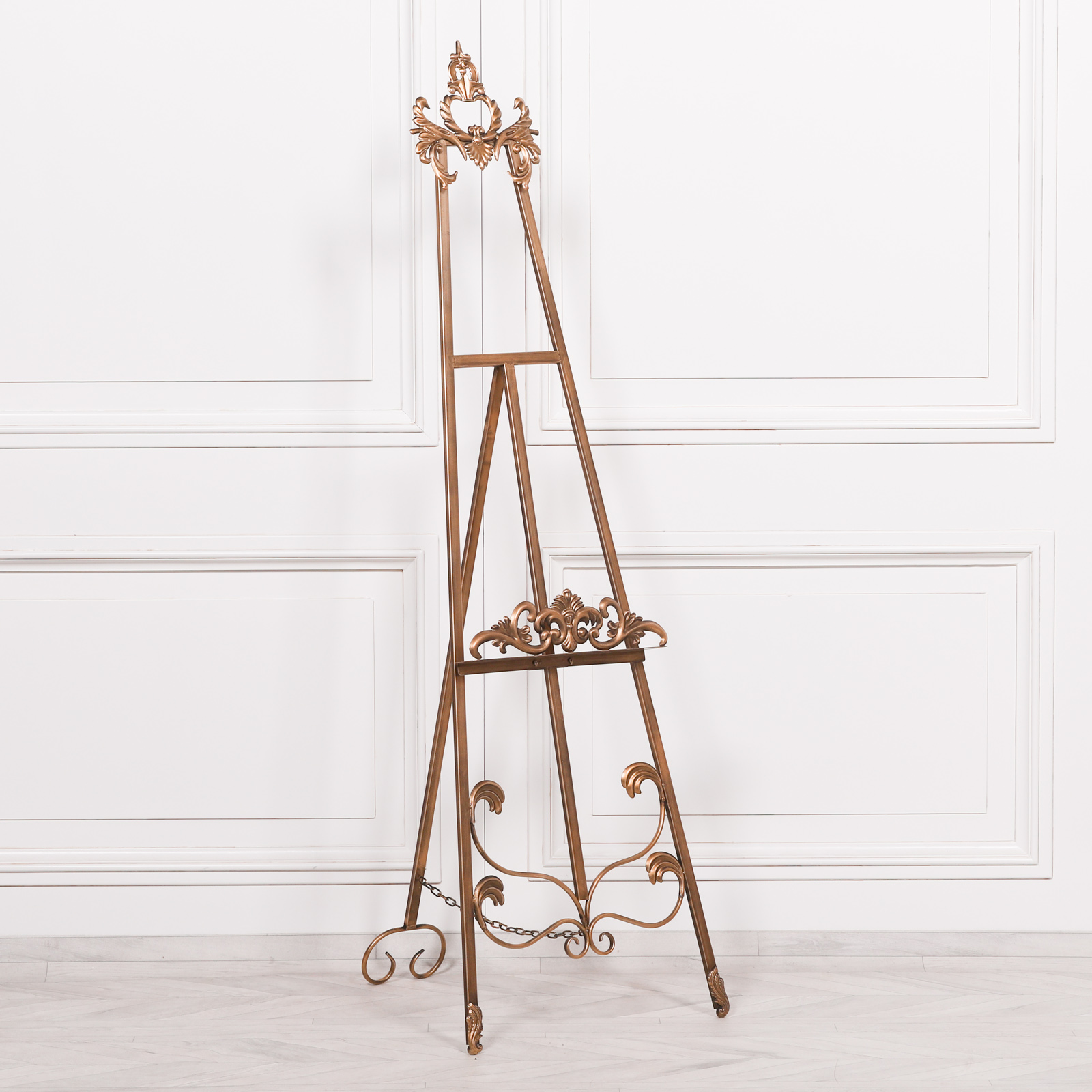 Antiqued Gold Metal Easel 165cm Maison Reproductions