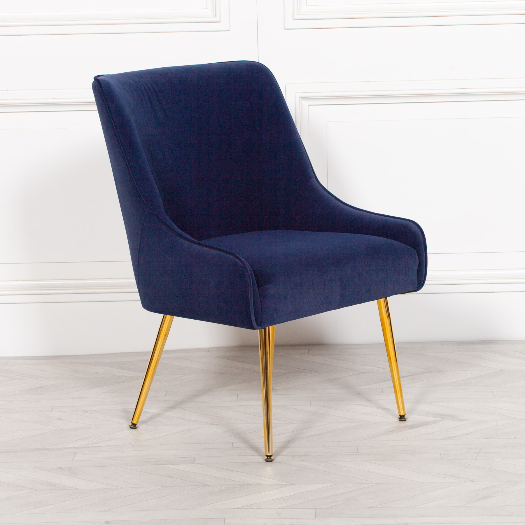 Blue Velvet Chair Maison Reproductions