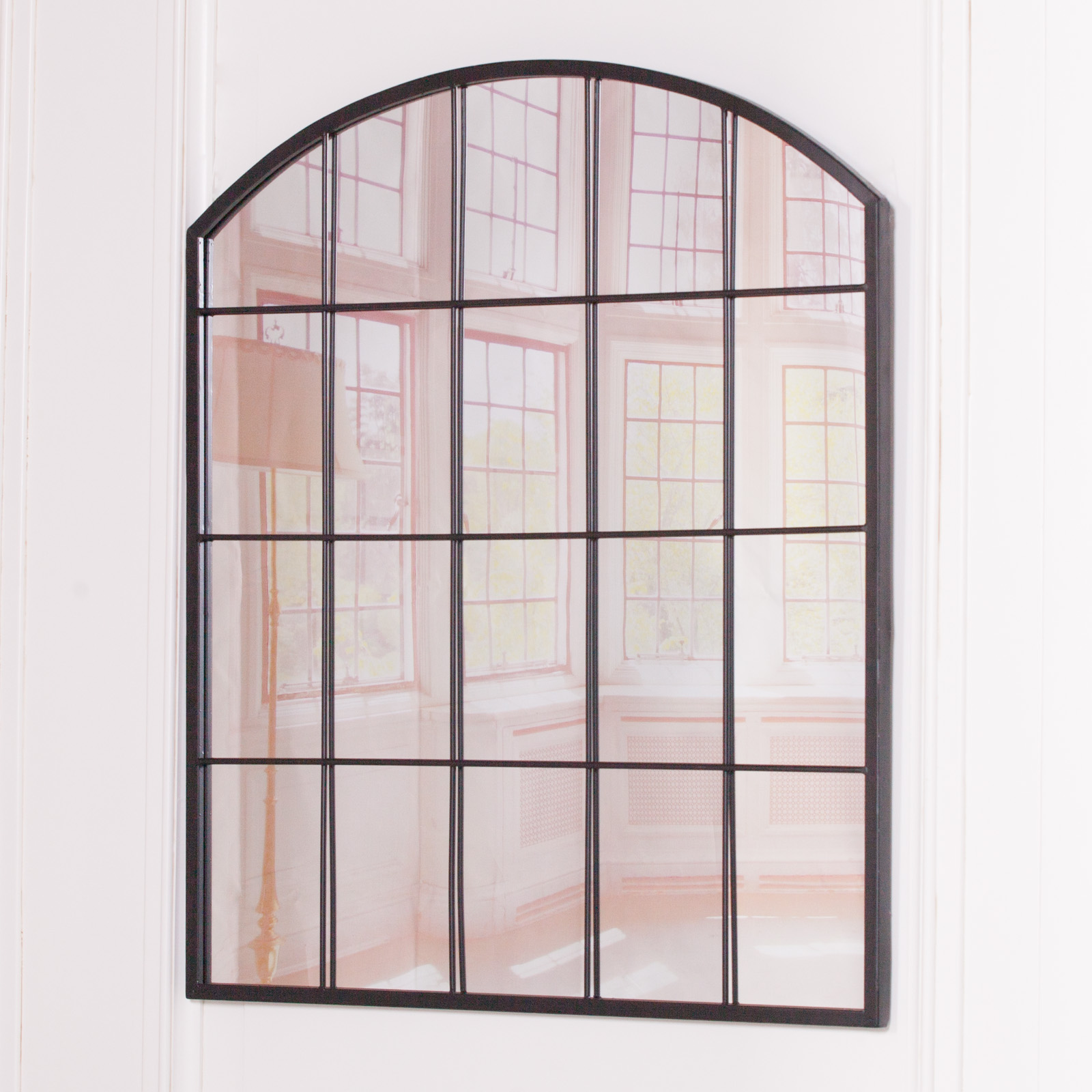Black Metal Window Mirror Maison Reproductions