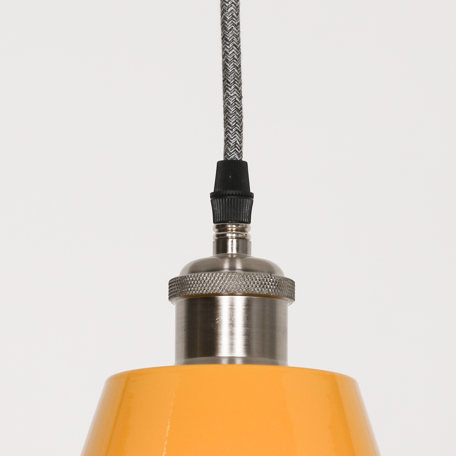 Factory Style Mustard Yellow Enamel Painted 46cm Pendant Light Maison