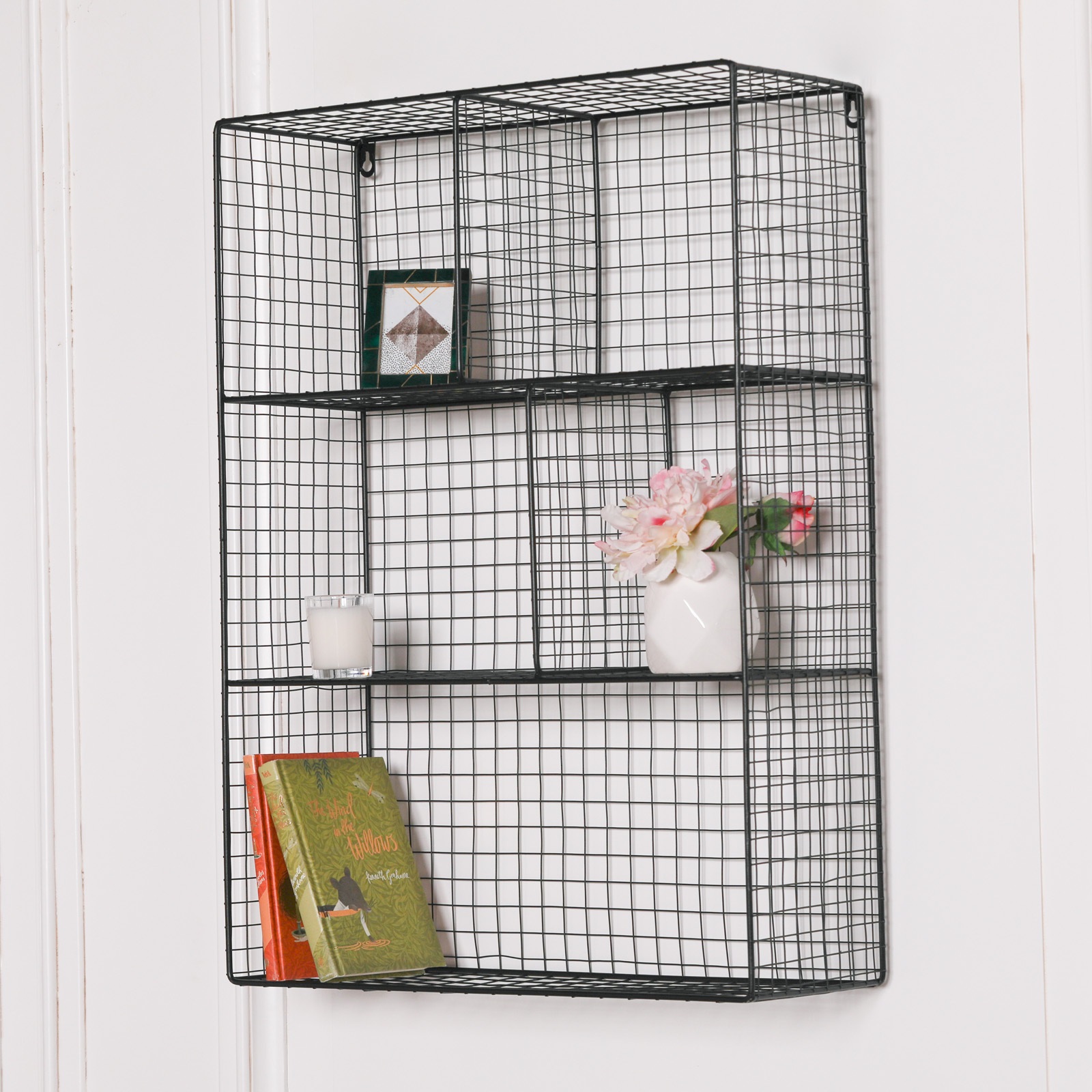 Black Wire 5 Compartment Wall Shelf Maison Reproductions
